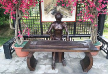 鄂爾多斯彈古箏雕塑廠家，景觀概念，民俗人物雕塑通用