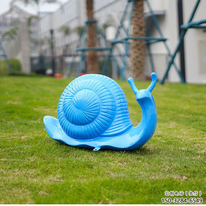 濱州彩繪蝸牛雕塑廠家，園林動(dòng)物小品，玻璃鋼蝸牛雕塑生產(chǎn)