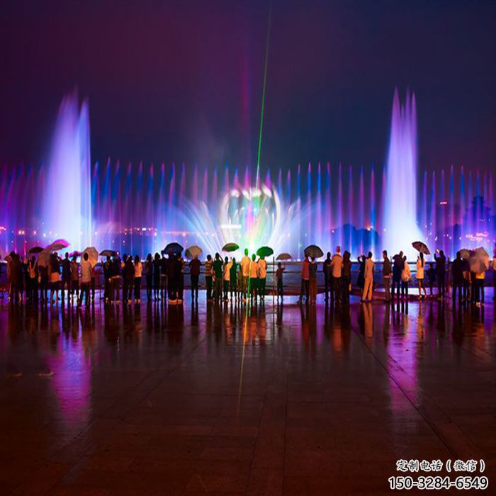 古交水景程控噴泉雕塑，高噴循環(huán)噴水方式設(shè)計