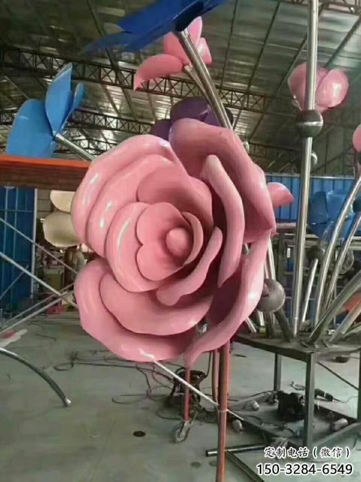 昌都牡丹花雕塑工廠優選，城市裝飾，牡丹花花朵雕塑供給