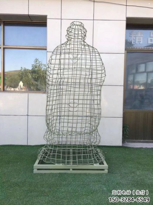 阿里鏤空孔子雕塑訂做，景區雕塑，鐵藝古代人物雕塑定價