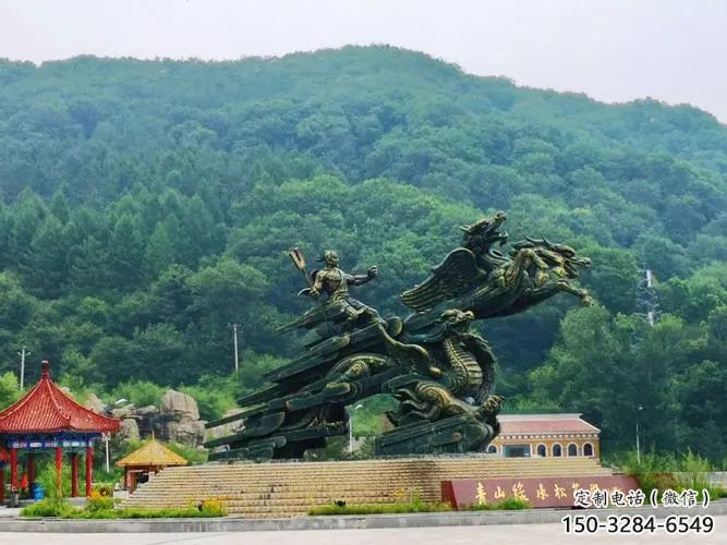 當(dāng)雄夸父逐日雕塑，鑄銅神話人物雕塑