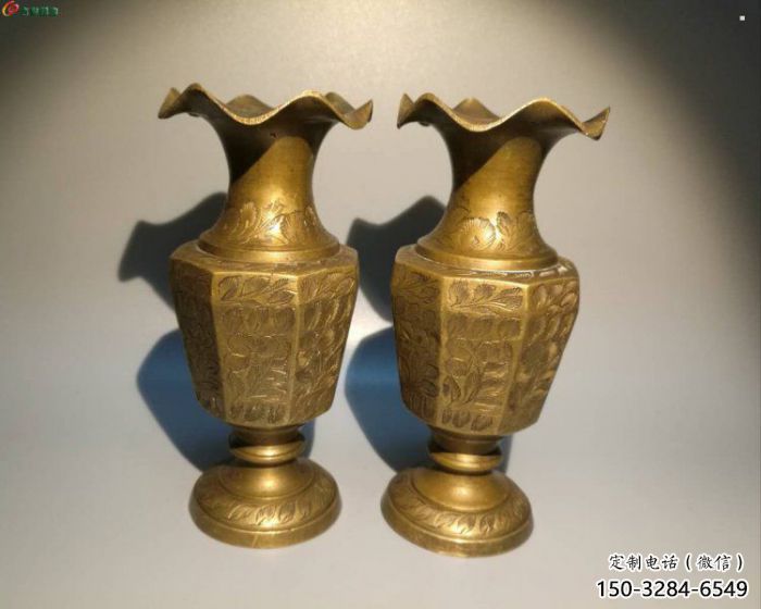 嘉黎花瓶雕塑定價，鑄銅工藝，銅花瓶雕塑制作廠家