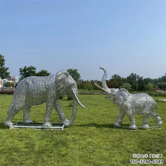 喀什鏤空大象雕塑制造商，動物擺件，透雕大象雕塑定制