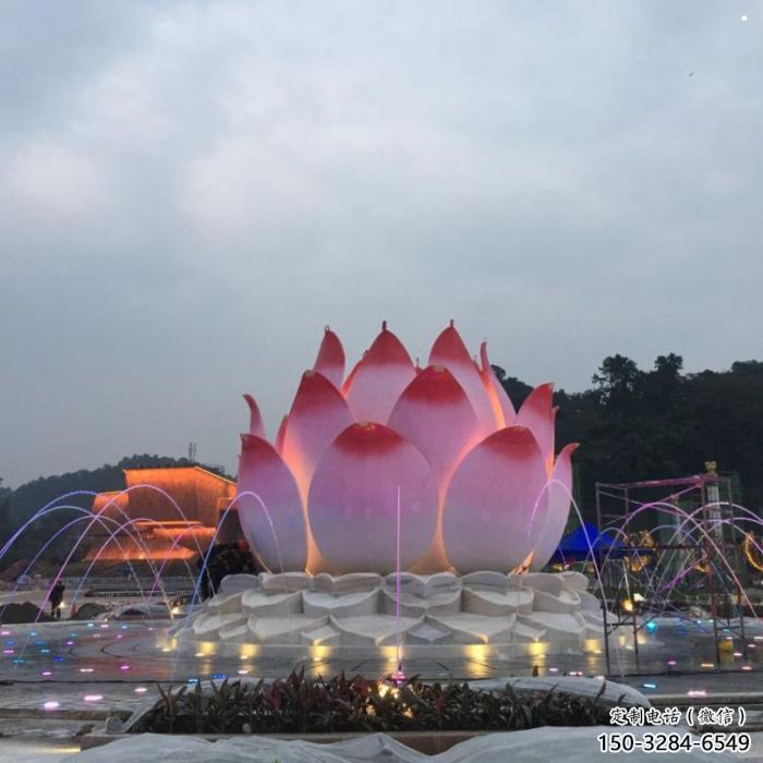 烏魯木齊蓮花雕塑廠家，景區雕塑，水景蓮花噴泉雕塑精選