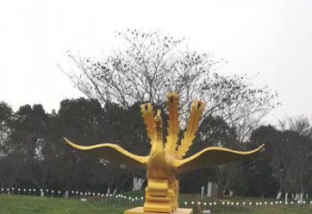 海北鳳凰雕塑選用，美陳雕塑，鑄銅鳳凰雕塑工藝廠家