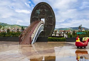 海西步行街古幣雕塑