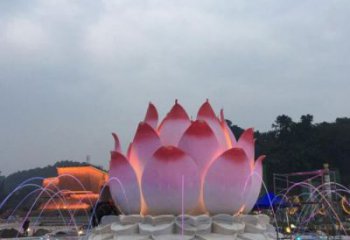 濟寧蓮花雕塑廠家，景區(qū)雕塑，水景蓮花噴泉雕塑精選