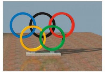 陽泉五環不銹鋼雕塑，現代景觀擺件，烤漆工藝制作