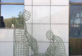 忻州鏤空孝道雕塑通用，街景小品，鐵藝洗腳雕塑制造