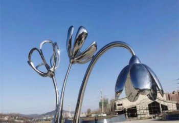 遂寧百合花雕塑承接，城市裝飾，大型不銹鋼百合花雕塑公司