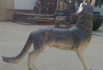 攀枝花銅狼雕塑廠家，銅雕動物狼，仿真工藝制作