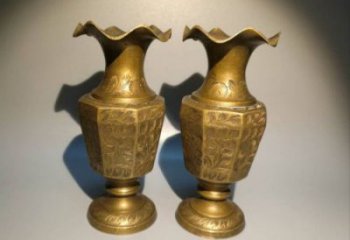 廣安花瓶雕塑定價，鑄銅工藝，銅花瓶雕塑制作廠家