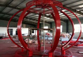 嘉黎景觀燈籠雕塑優選，陸地擺件，園林不銹鋼燈籠雕塑供應