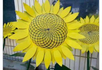 拉薩市抽象花籃雕塑展品，小區(qū)雕塑，葵花花籃雕塑工程制作精選