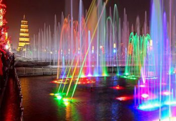 哈密選定噴泉雕塑，燈光數(shù)控效果，水景藝術(shù)雕塑