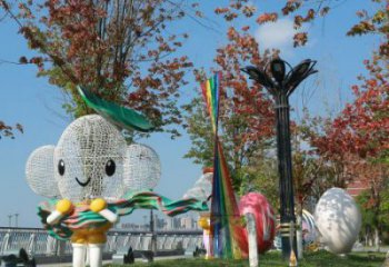 阿勒泰戶外鏤空卡通雕塑供應，花園小品，鐵藝卡通雕塑展品