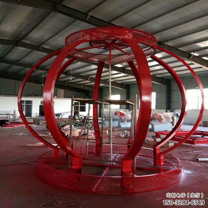 臺州景觀燈籠雕塑優選，陸地擺件，園林不銹鋼燈籠雕塑供應