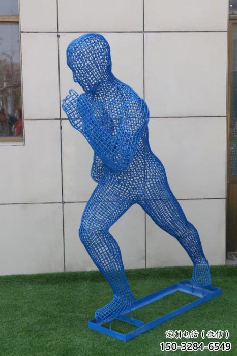 湖州鏤空跑步雕塑，標識雕塑，烤漆鐵藝人物雕塑優(yōu)選