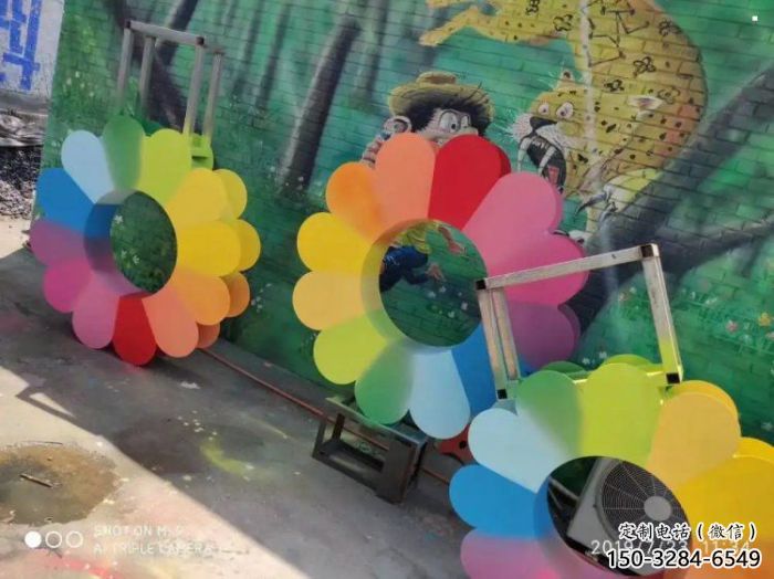 黔江金銀花雕塑廠家，景區雕塑，城市不銹鋼金銀花雕塑