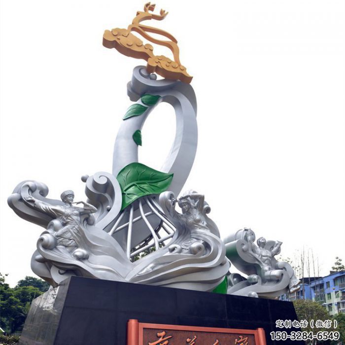 萬盛蘭花雕塑承接，城市裝飾，大型蘭花花朵雕塑公司