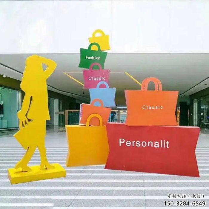 北碚購物人雕塑選定，景觀雕塑，不銹鋼購物人雕塑生產商