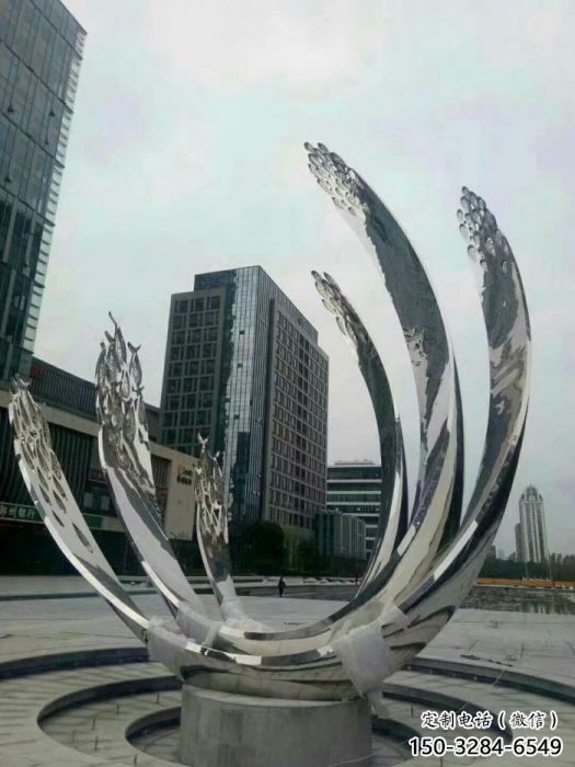 萬州地面噴泉雕塑小品，圓環結構概念，旱地水景噴泉體系