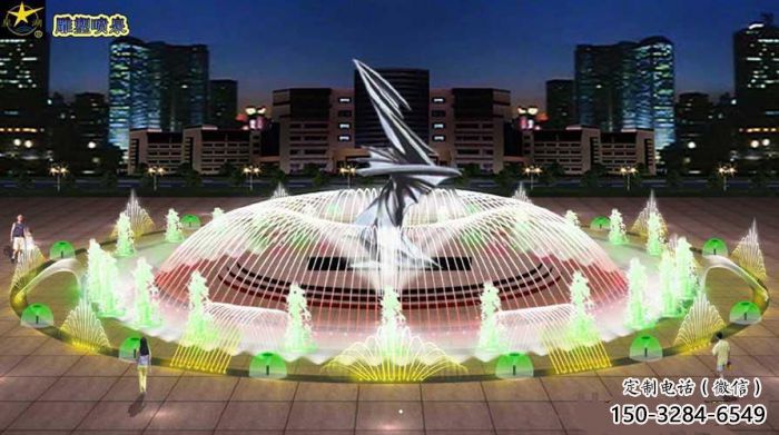 長壽水景搖擺噴泉雕塑，循環噴水模式噴泉雕塑加工