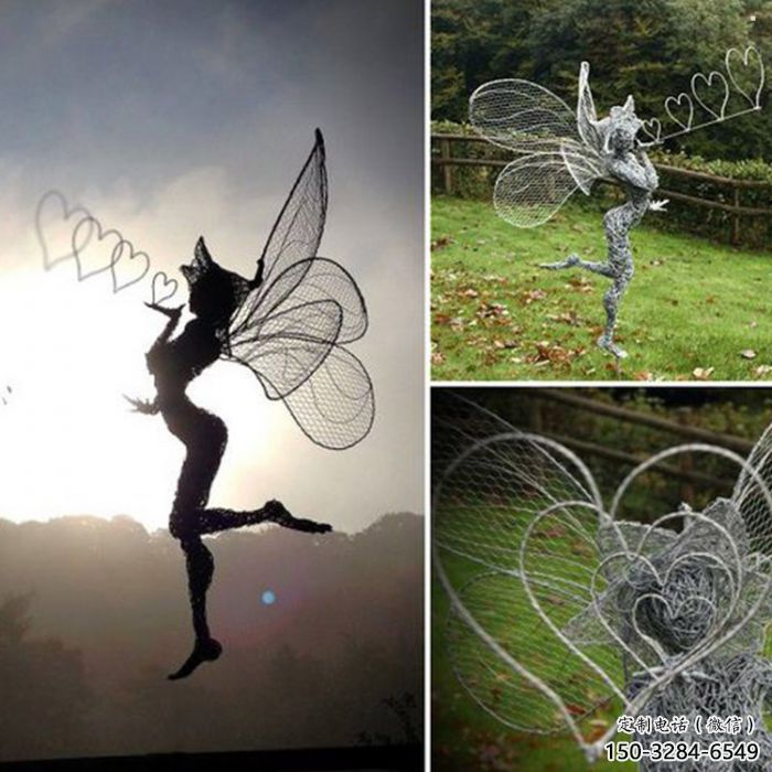 江北小精靈雕塑，抽象卡通雕塑，美陳人物擺件