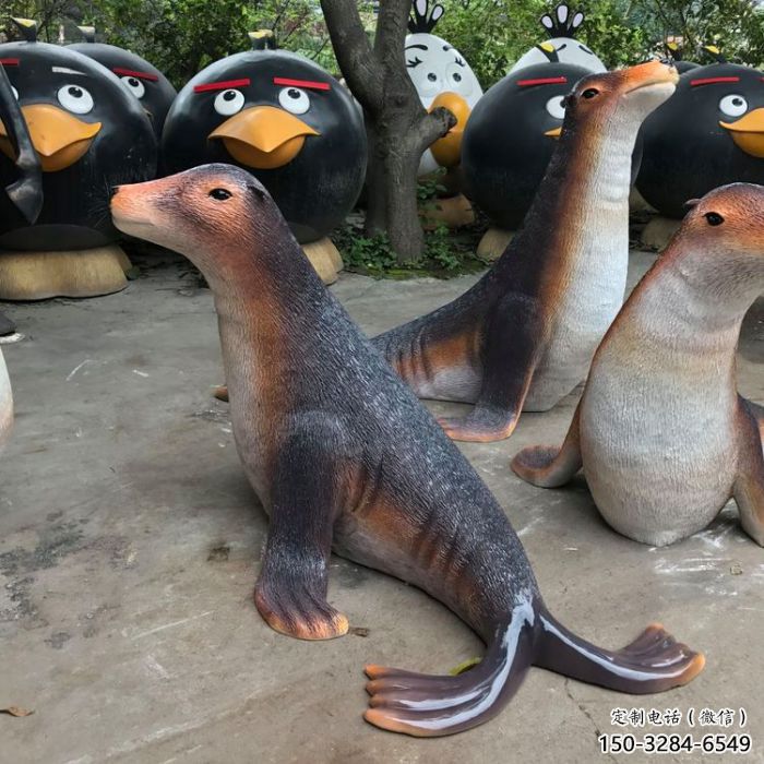 萬盛園林海豹雕塑