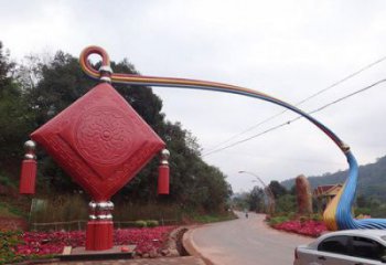 大理街道中國結(jié)雕塑