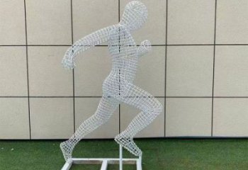 大理鏤空運動員雕塑訂做，城市雕塑，鐵藝體育人物雕塑廠