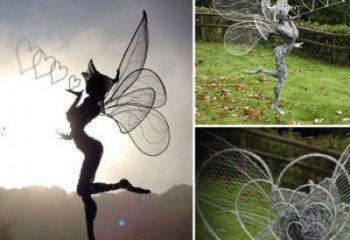 昭通小精靈雕塑，抽象卡通雕塑，美陳人物擺件