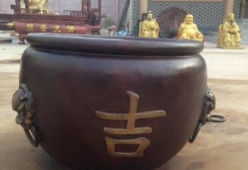 保山吉字銅缸雕塑-青銅鑄造