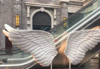 湖州景觀鳥翅雕塑制造，歐式風格，不銹鋼鳥翅雕塑定價