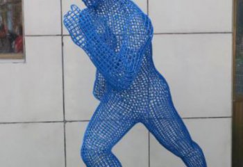 湖州鏤空跑步雕塑，標(biāo)識(shí)雕塑，烤漆鐵藝人物雕塑優(yōu)選