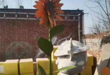 巴南太陽花雕塑工程，美陳雕塑，玻璃鋼太陽花雕塑廠家