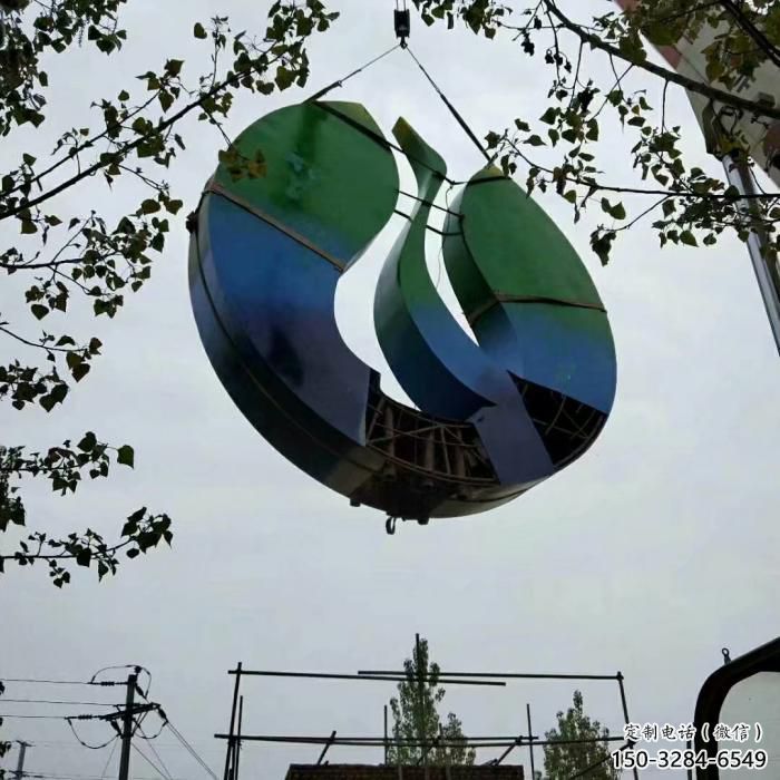 公園白鷺雕塑，噴砂發光雕塑，鑄銅工藝