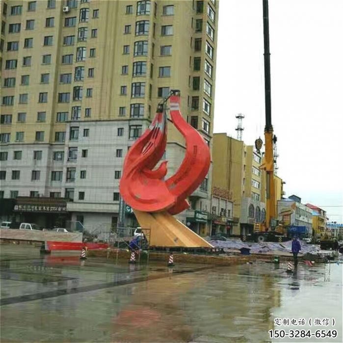 廣場鳥類雕塑,動物擺件,仿古工藝