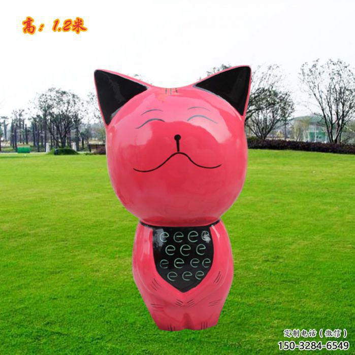 操場小貓雕塑，景觀題材，抽象工藝