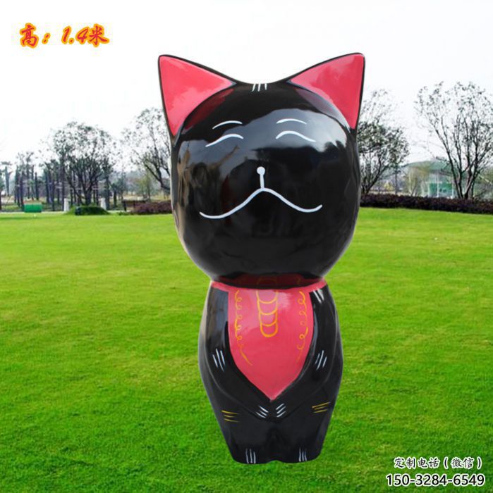 廣場小貓雕塑，動物擺件，仿古工藝