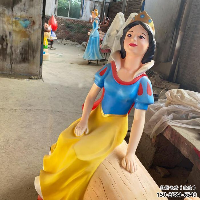 白雪公主雕塑 景觀美陳卡通雕塑 噴漆動(dòng)漫雕塑