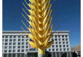 麥穗雕塑廠家，農作物青稞雕塑擺件