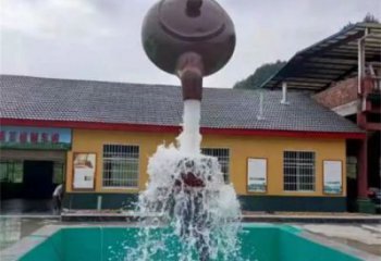 玻璃鋼懸空流水天壺雕塑效果圖